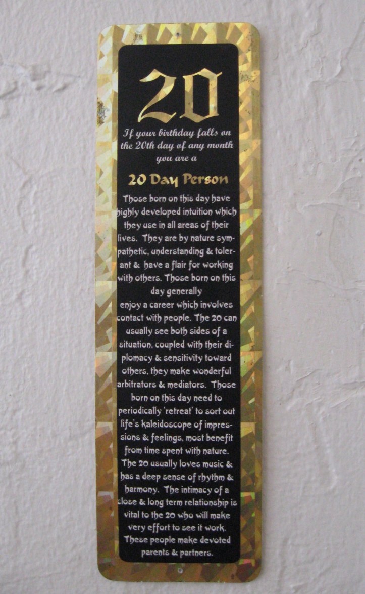Birthday bookmark original size